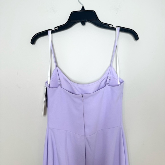 NWT Aqua Bloomingdale's Crepe Cut-Out Midi Dress Lavender Size 6 - Picture 5 of 6